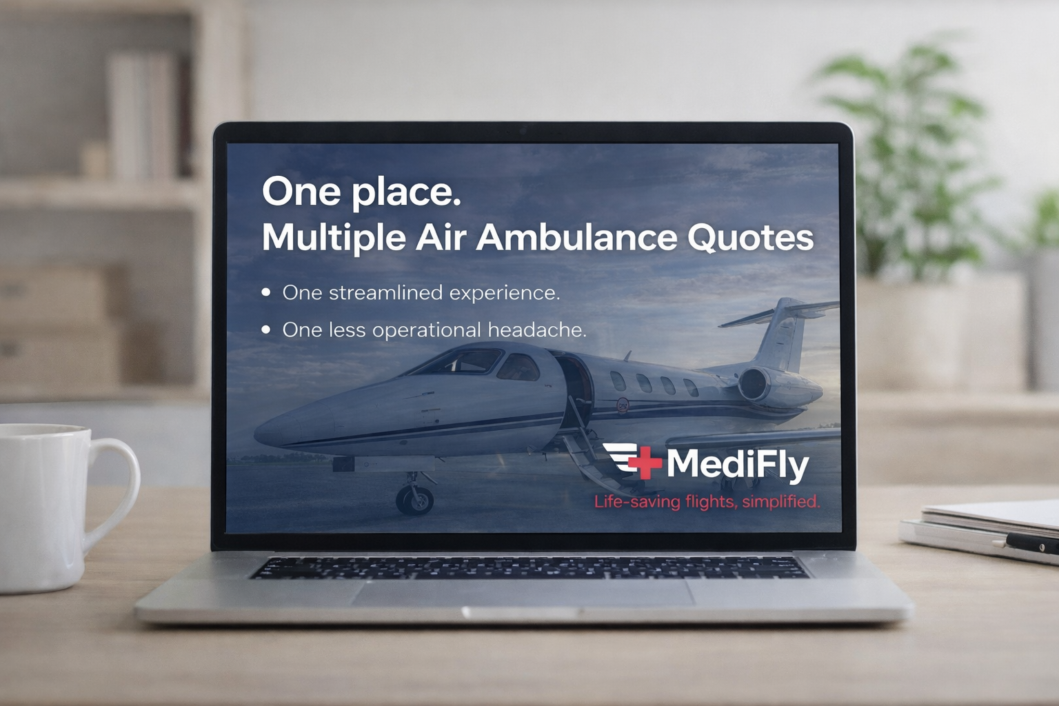 BookMediFly platform — one place, multiple air ambulance quotes